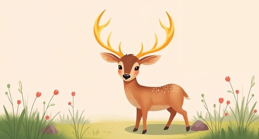 Hindi Short Story for Kids of ego of a deer