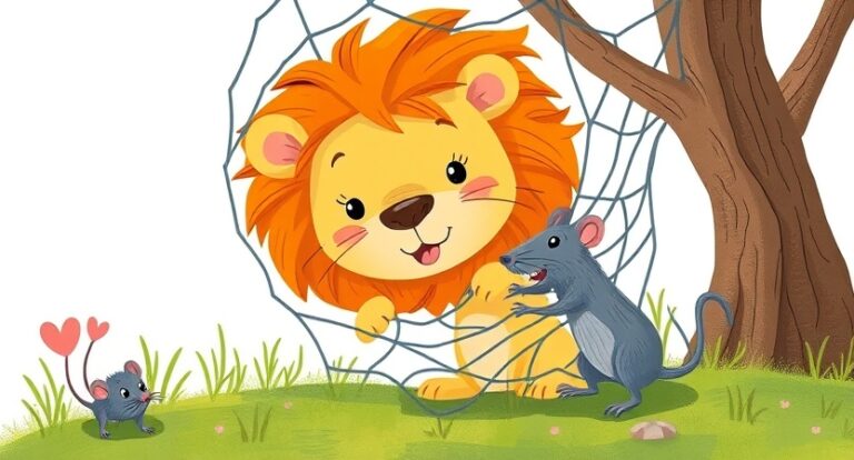 Short Hindi Moral Story of a Lion and a Rat