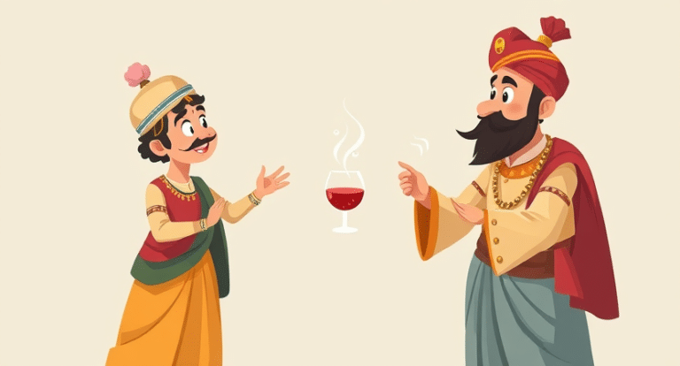 Akbar Birbal Hindi Story of Birbal test and drunk man