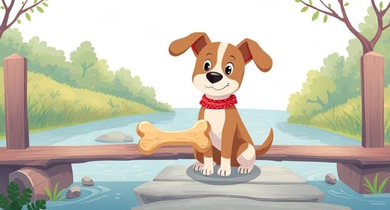 Short Hindi Story of dog and bone