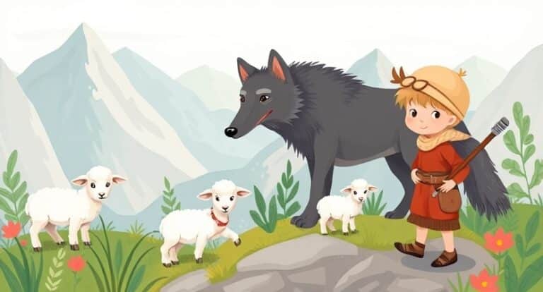 Short Hindi Story about a boy and wolf