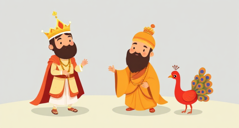 Tenali Rama Motivational Story if greed and red peacock