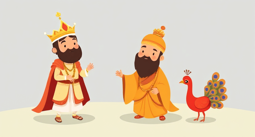 Tenali Rama Motivational Story if greed and red peacock
