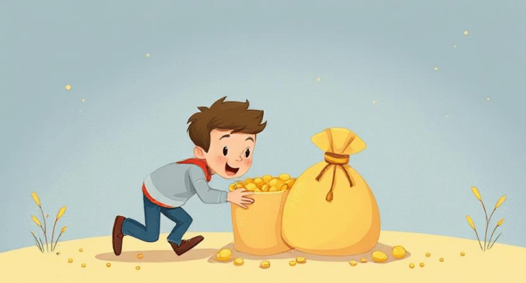 Moral stories for kids in Hindi of miser and hidden gold
